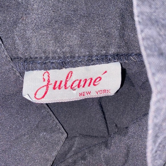 50s VINTAGE Highwaisted Black Circle Skirt - Picture 2 of 9